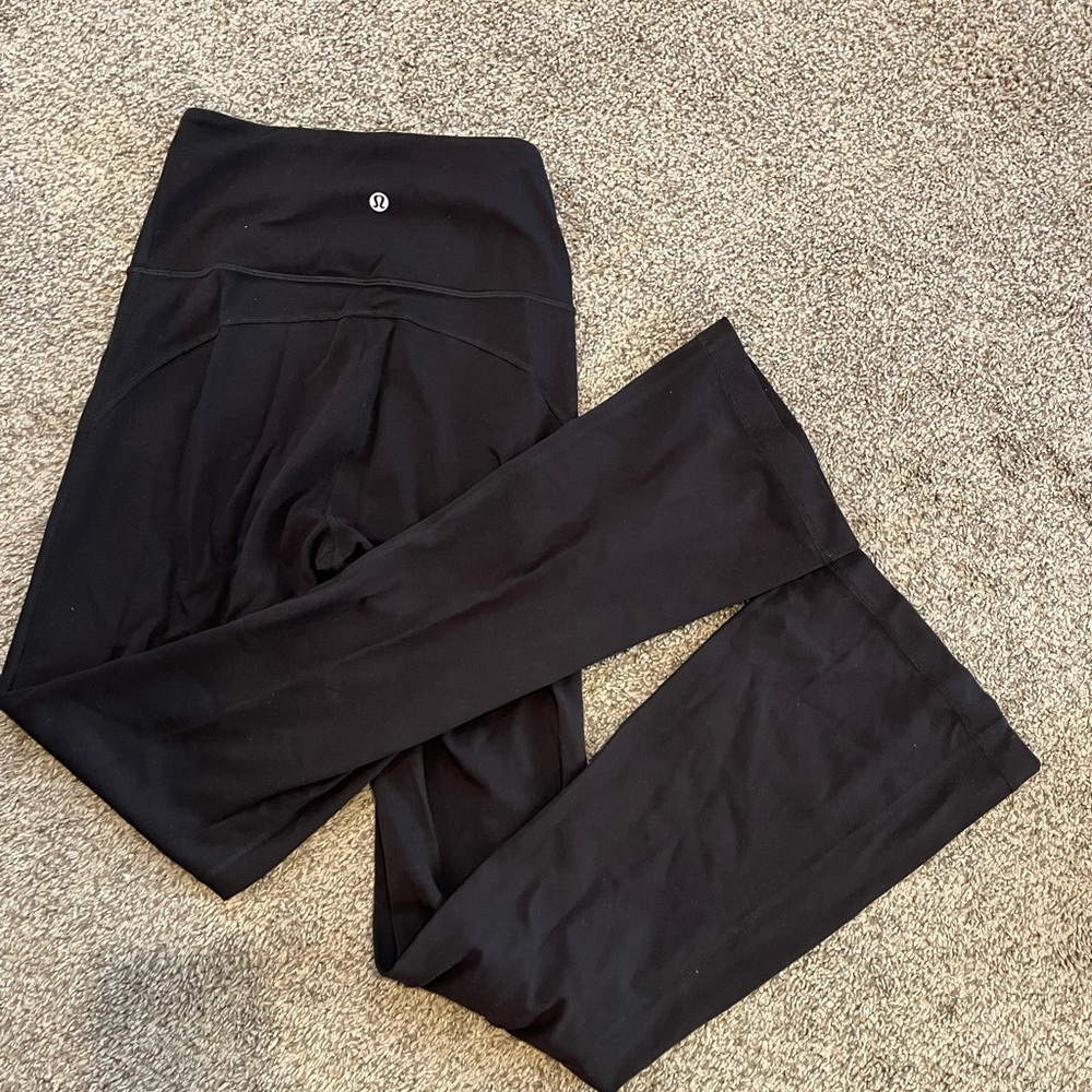 lululemon athletica Black Bell Bottom Leggings